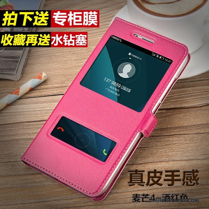 Etui Huawei G7 Plus Læder Telefonsort, Cover Huawei G7 Plus Beskyttelse