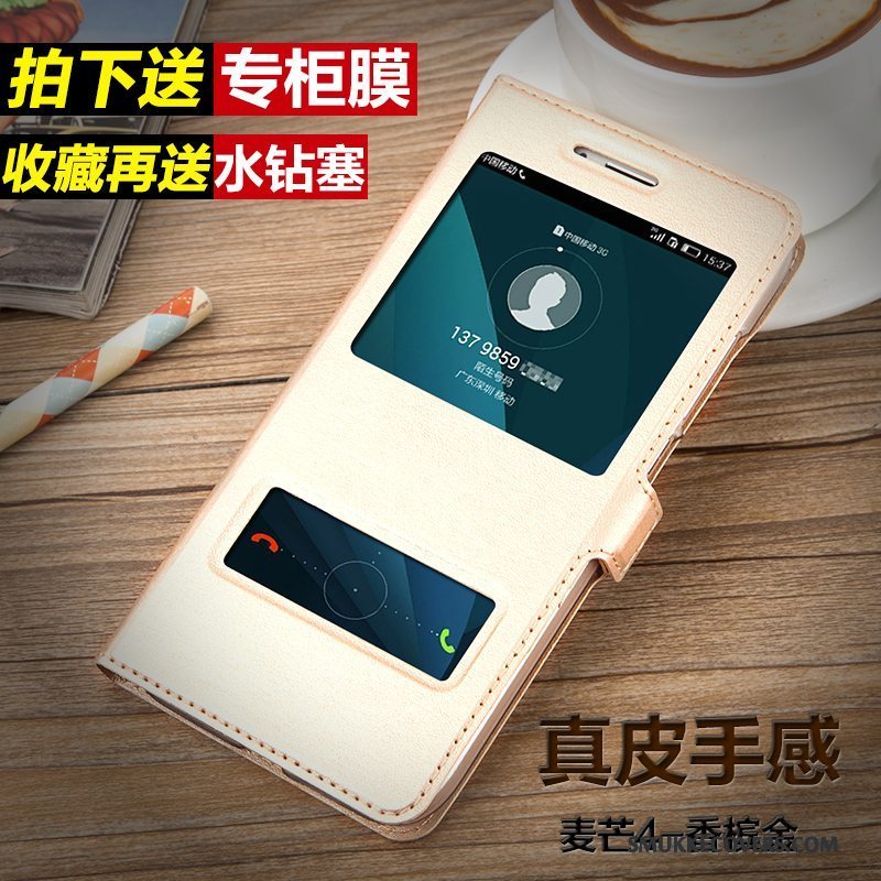 Etui Huawei G7 Plus Læder Telefonsort, Cover Huawei G7 Plus Beskyttelse