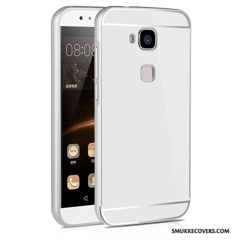 Etui Huawei G7 Plus Metal Bagdæksel Telefon, Cover Huawei G7 Plus Ramme Sort