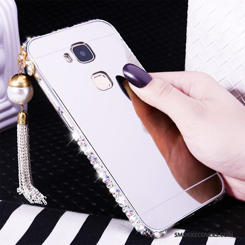 Etui Huawei G7 Plus Metal Ramme Telefon, Cover Huawei G7 Plus Strass Hård Trend