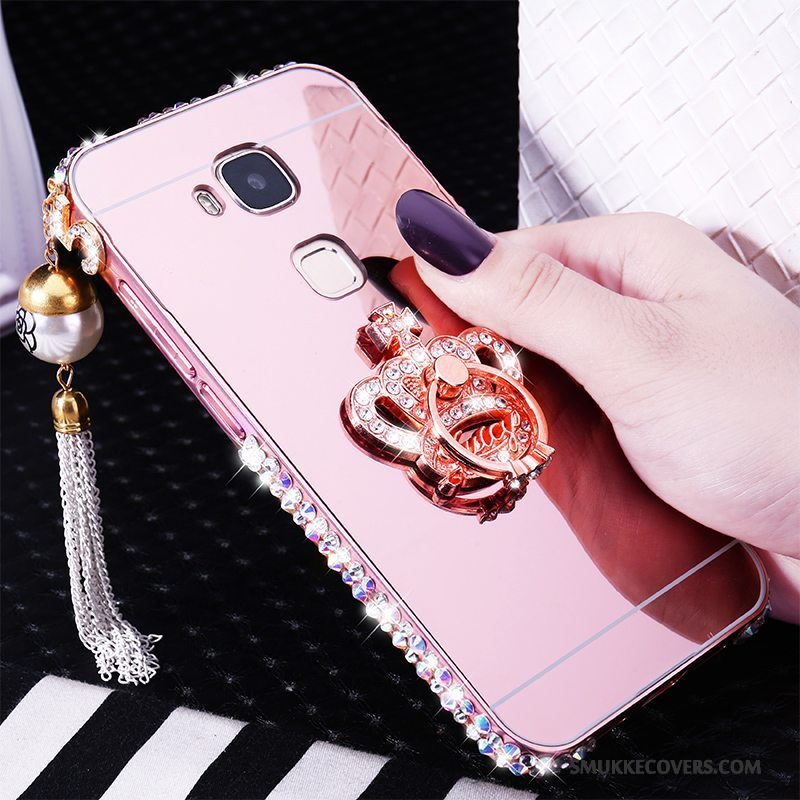 Etui Huawei G7 Plus Metal Ramme Telefon, Cover Huawei G7 Plus Strass Hård Trend