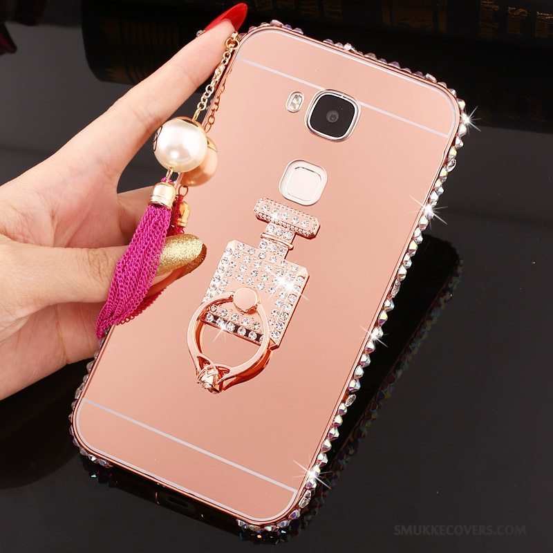 Etui Huawei G7 Plus Metal Ring Telefon, Cover Huawei G7 Plus Beskyttelse Guld Anti-fald