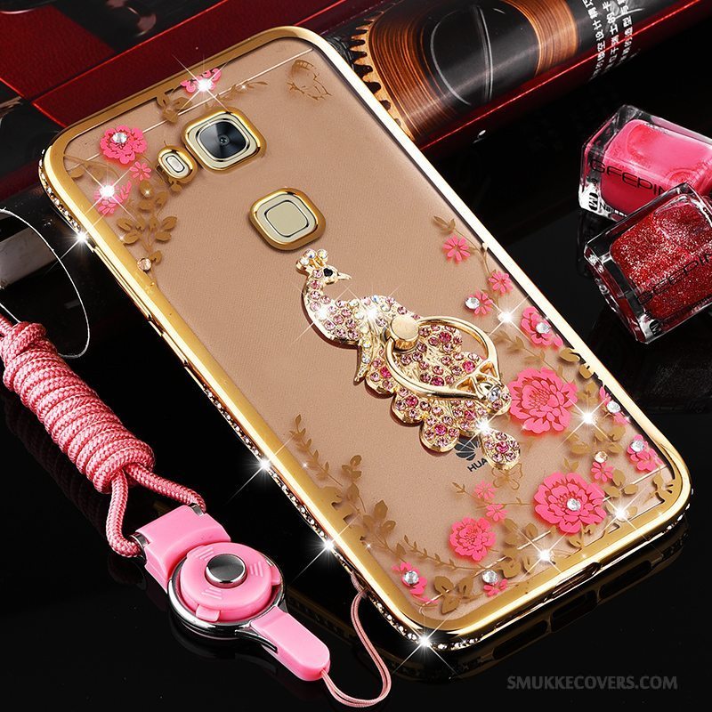 Etui Huawei G7 Plus Silikone Anti-fald Guld, Cover Huawei G7 Plus Tasker Telefon