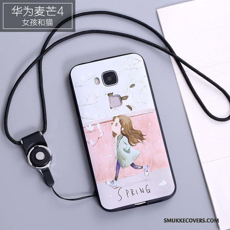 Etui Huawei G7 Plus Silikone Hængende Ornamenter Hvid, Cover Huawei G7 Plus Beskyttelse Telefontrend
