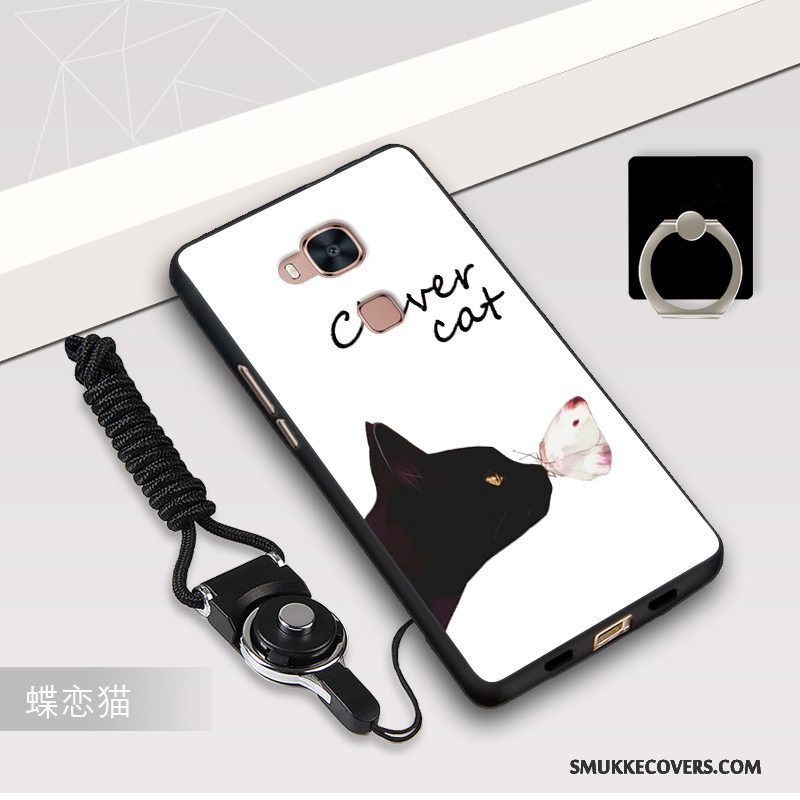 Etui Huawei G7 Plus Silikone Mørkeblå Telefon, Cover Huawei G7 Plus Beskyttelse Anti-fald Hængende Ornamenter