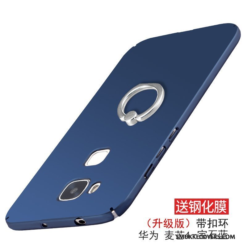 Etui Huawei G7 Plus Silikone Nubuck Cyan, Cover Huawei G7 Plus Beskyttelse Ring Anti-fald