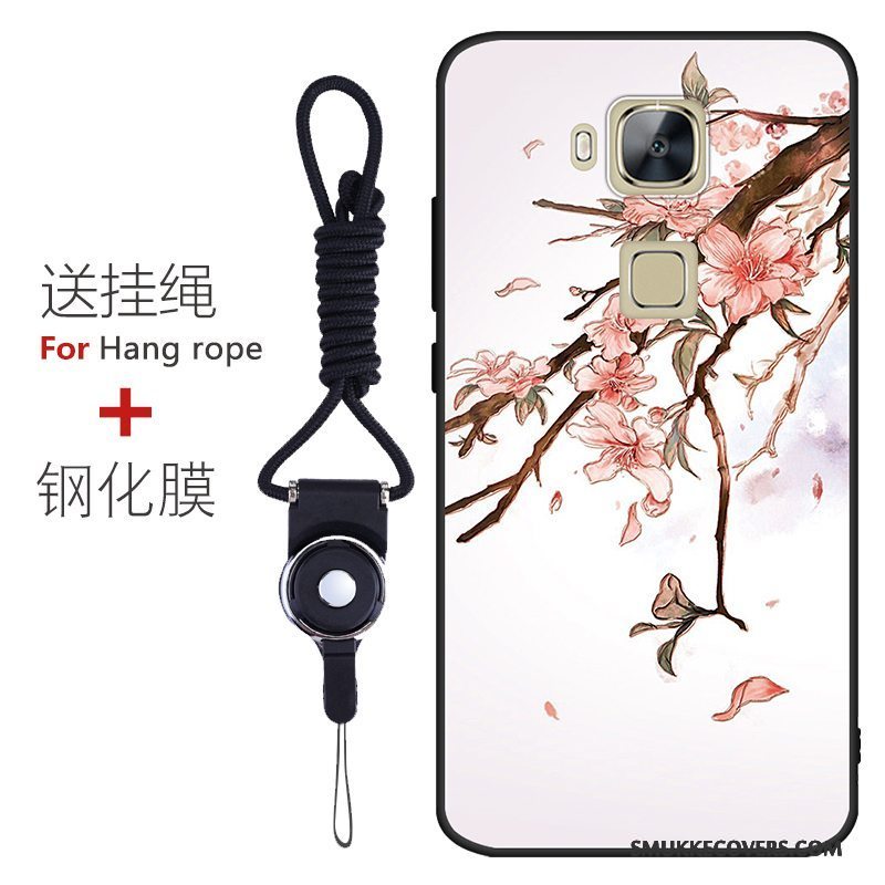 Etui Huawei G7 Plus Silikone Rød Telefon, Cover Huawei G7 Plus Beskyttelse Tilpas Mønster