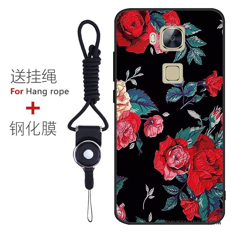 Etui Huawei G7 Plus Silikone Rød Telefon, Cover Huawei G7 Plus Beskyttelse Tilpas Mønster