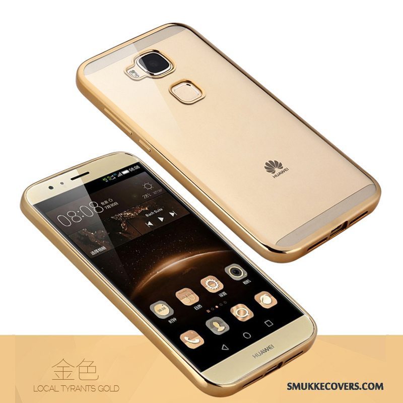 Etui Huawei G7 Plus Silikone Telefongennemsigtig, Cover Huawei G7 Plus Beskyttelse Lyserød Trend