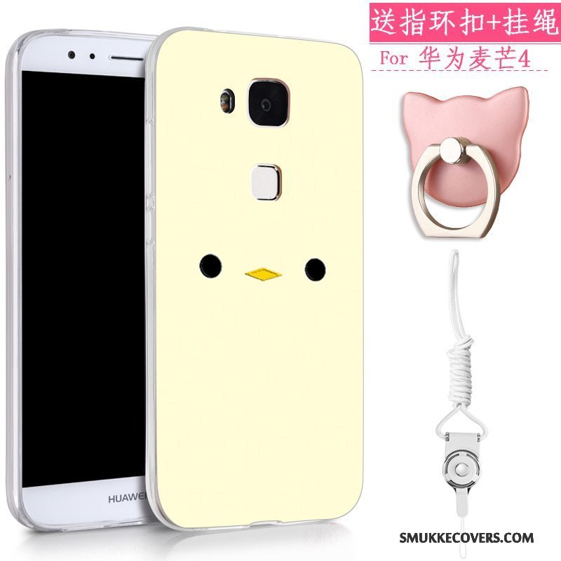 Etui Huawei G7 Plus Silikone Telefongul, Cover Huawei G7 Plus Tasker Anti-fald Hængende Ornamenter