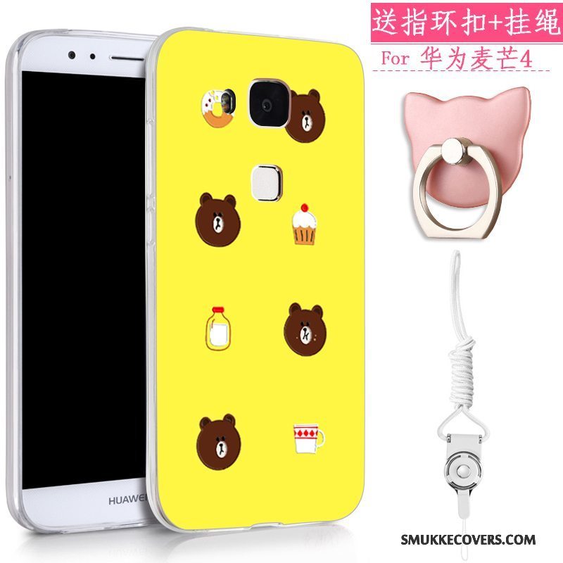 Etui Huawei G7 Plus Silikone Telefongul, Cover Huawei G7 Plus Tasker Anti-fald Hængende Ornamenter