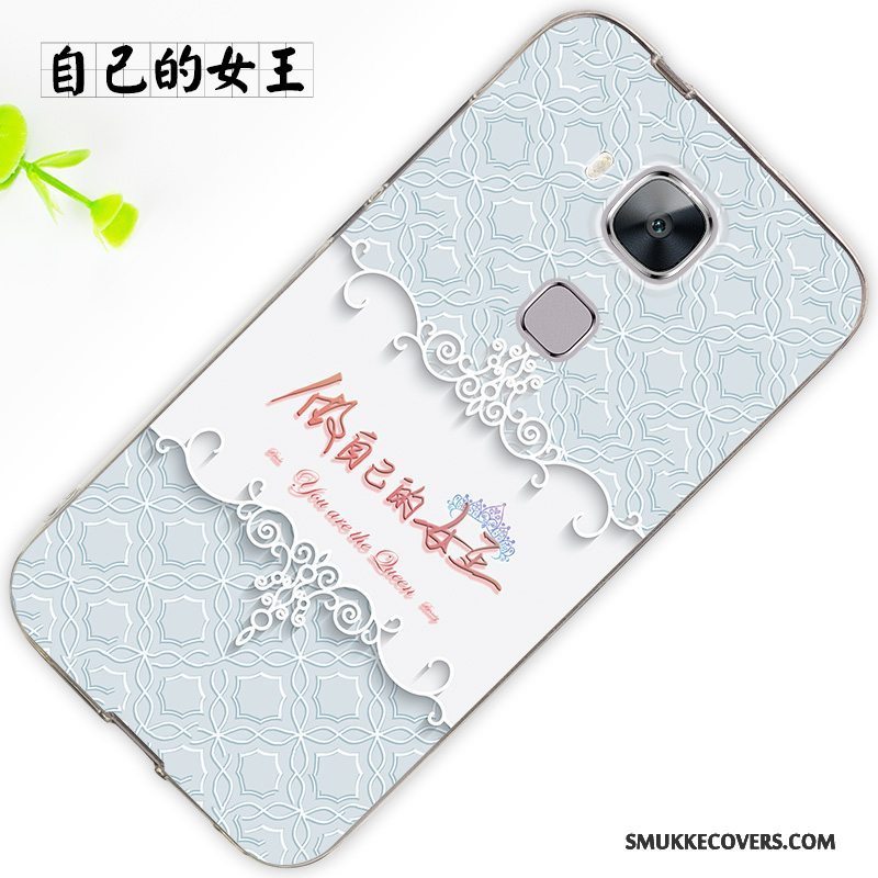 Etui Huawei G7 Plus Silikone Telefonhvid, Cover Huawei G7 Plus Beskyttelse Hængende Ornamenter Anti-fald