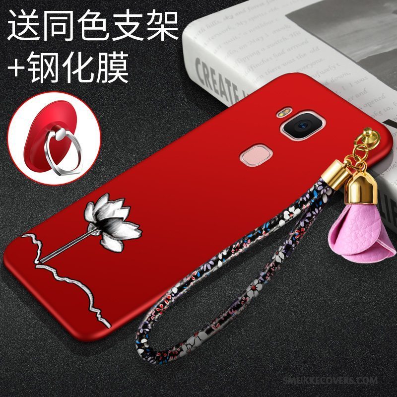 Etui Huawei G7 Plus Tasker Rød Af Personlighed, Cover Huawei G7 Plus Silikone Telefon