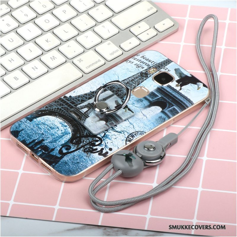 Etui Huawei G7 Plus Tasker Telefonhængende Ornamenter, Cover Huawei G7 Plus Cartoon Blå Anti-fald