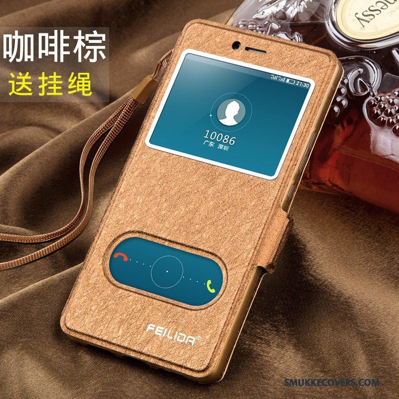 Etui Huawei G9 Lite Folio Ungdom Telefon, Cover Huawei G9 Lite Læder Mørkeblå