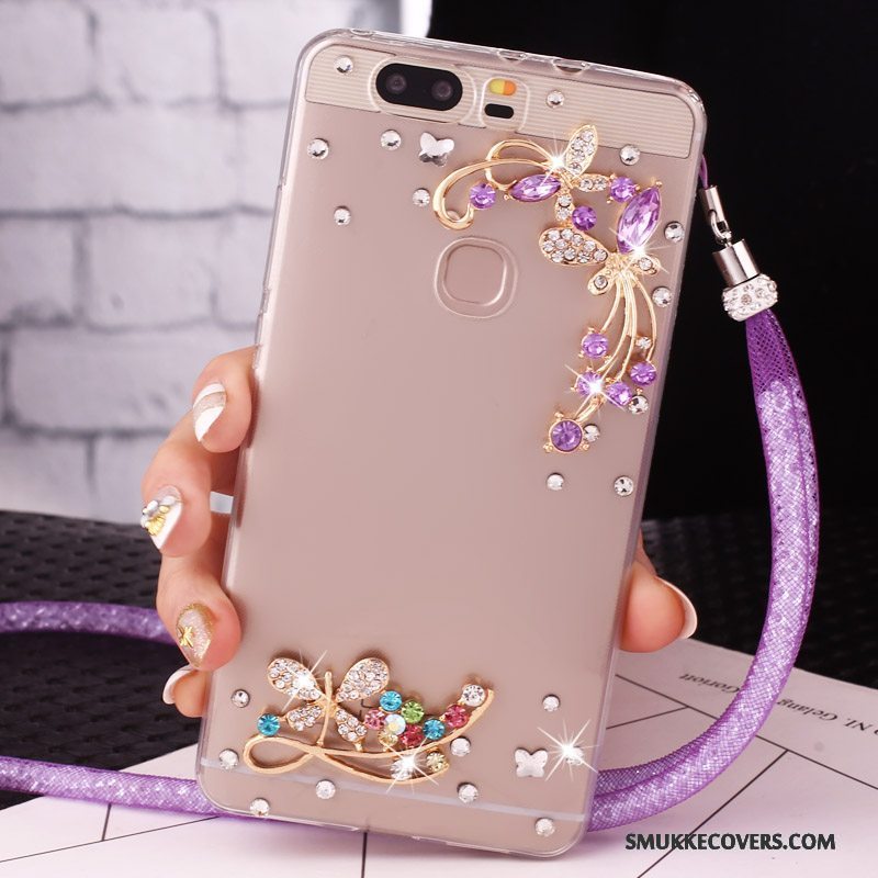 Etui Huawei G9 Lite Strass Spænde Lyserød, Cover Huawei G9 Lite Beskyttelse Telefonanti-fald