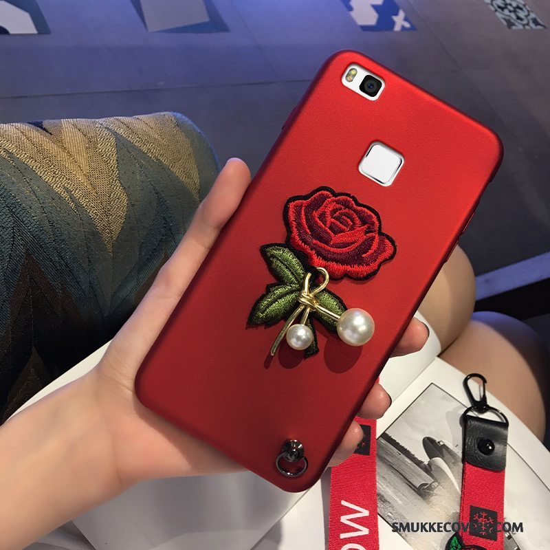 Etui Huawei G9 Lite Tasker Anti-fald Telefon, Cover Huawei G9 Lite Ungdom Rød