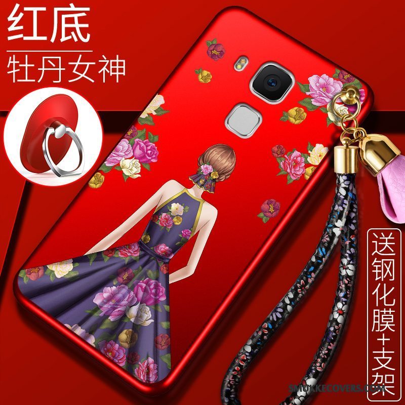 Etui Huawei G9 Plus Beskyttelse Anti-fald Af Personlighed, Cover Huawei G9 Plus Tasker Telefonrød