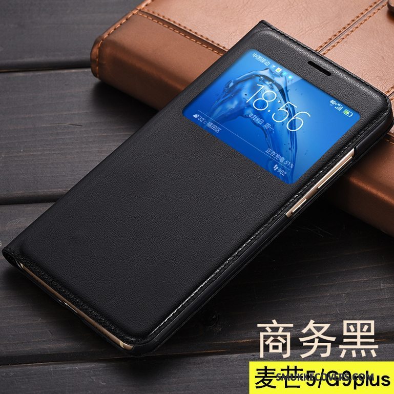 Etui Huawei G9 Plus Beskyttelse Guld Telefon, Cover Huawei G9 Plus Læder