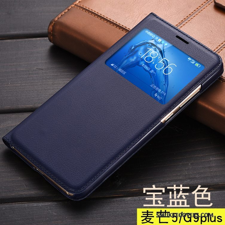 Etui Huawei G9 Plus Beskyttelse Guld Telefon, Cover Huawei G9 Plus Læder