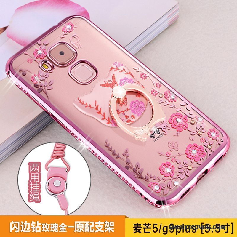 Etui Huawei G9 Plus Beskyttelse Telefonrosa Guld, Cover Huawei G9 Plus Blød Trend Anti-fald