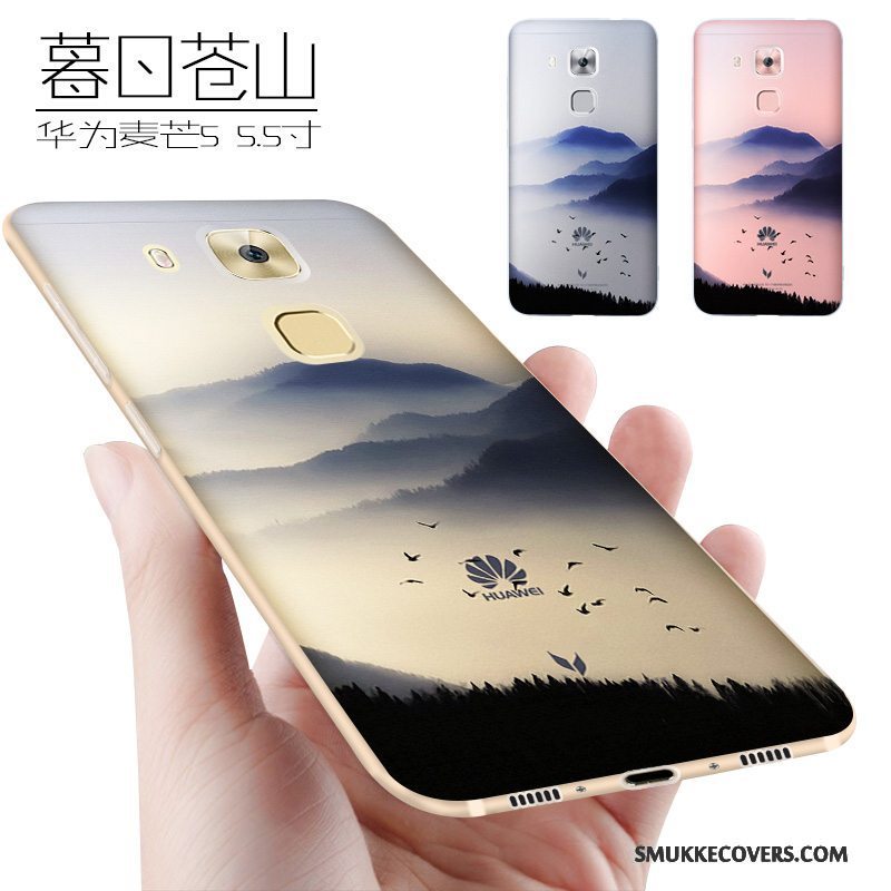 Etui Huawei G9 Plus Blød Anti-fald Gul, Cover Huawei G9 Plus Kreativ Telefonaf Personlighed