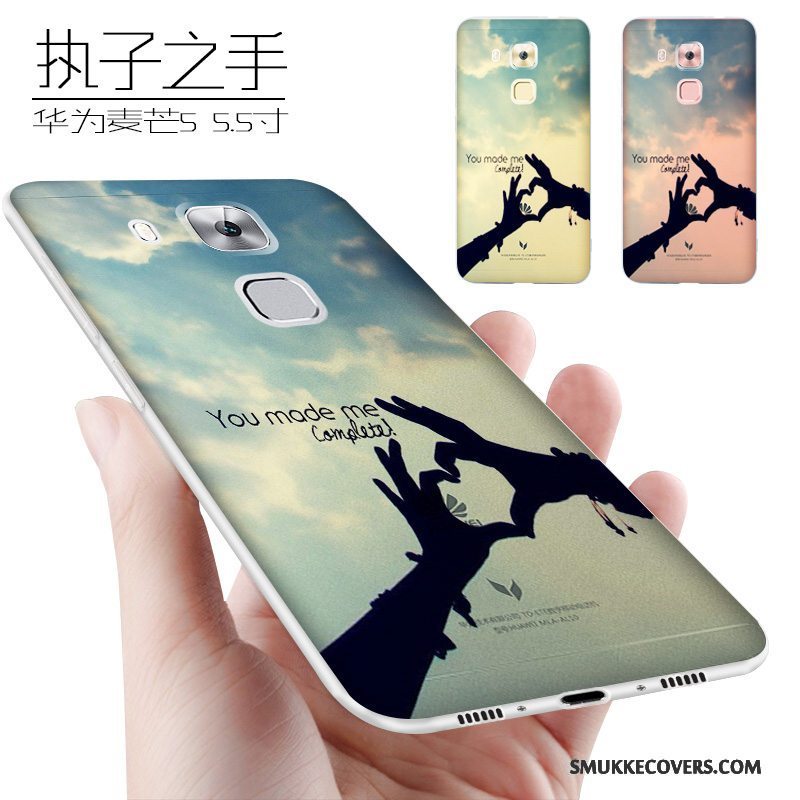 Etui Huawei G9 Plus Blød Anti-fald Gul, Cover Huawei G9 Plus Kreativ Telefonaf Personlighed