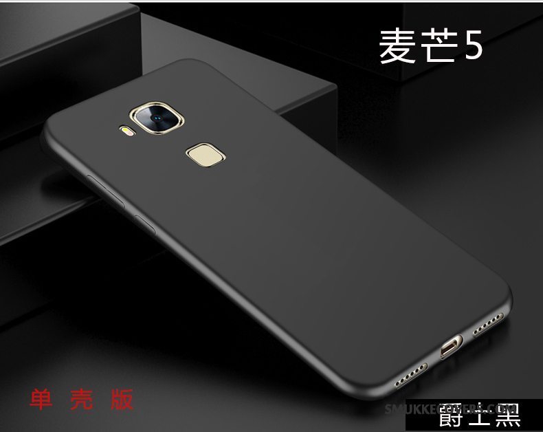 Etui Huawei G9 Plus Blød Nubuck Telefon, Cover Huawei G9 Plus Tasker Anti-fald Sort