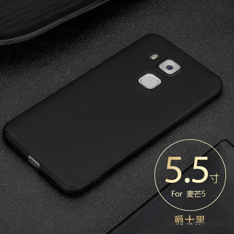 Etui Huawei G9 Plus Blød Nubuck Trend, Cover Huawei G9 Plus Silikone Sort Telefon