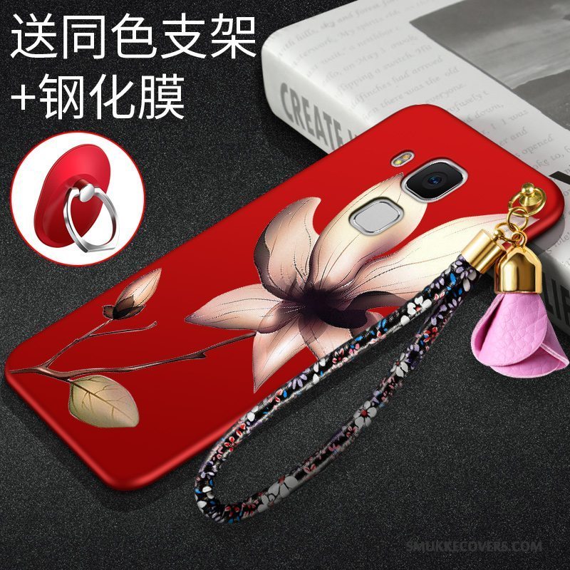 Etui Huawei G9 Plus Blød Rød Telefon, Cover Huawei G9 Plus Silikone Anti-fald
