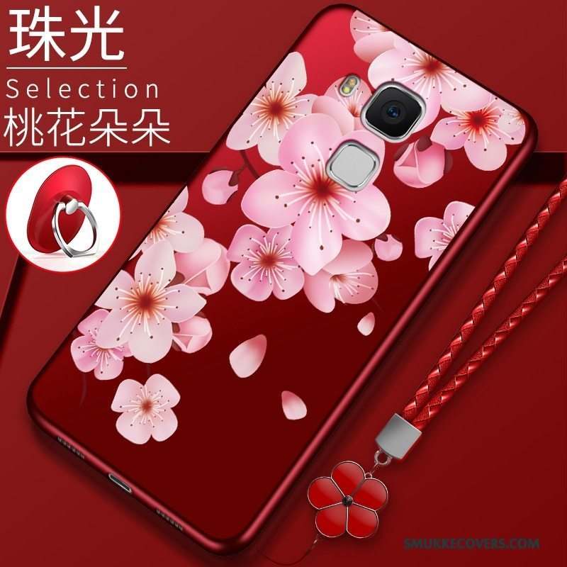 Etui Huawei G9 Plus Blød Telefonanti-fald, Cover Huawei G9 Plus Beskyttelse Rød