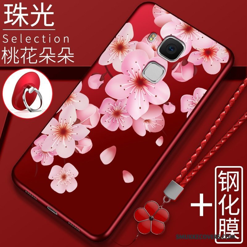 Etui Huawei G9 Plus Blød Telefonanti-fald, Cover Huawei G9 Plus Beskyttelse Rød