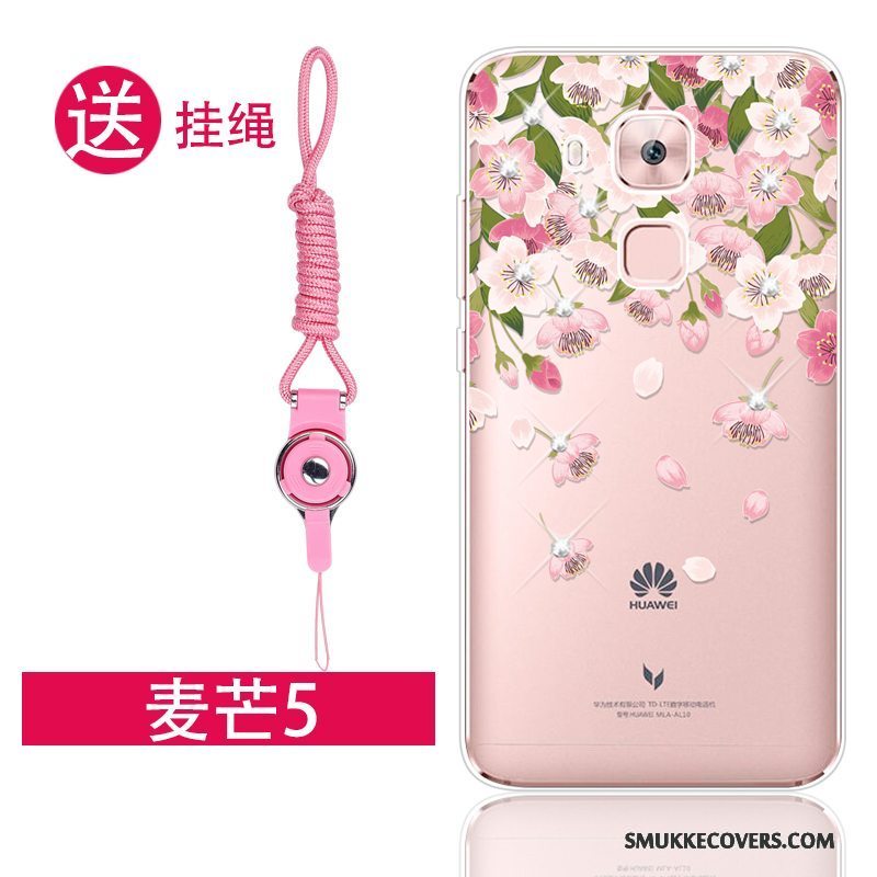 Etui Huawei G9 Plus Blød Telefonanti-fald, Cover Huawei G9 Plus Silikone Lyserød