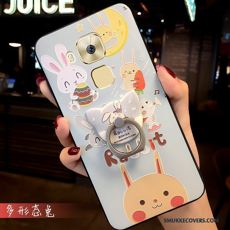 Etui Huawei G9 Plus Cartoon Lyseblå Frisk, Cover Huawei G9 Plus Silikone Lille Sektion Trend