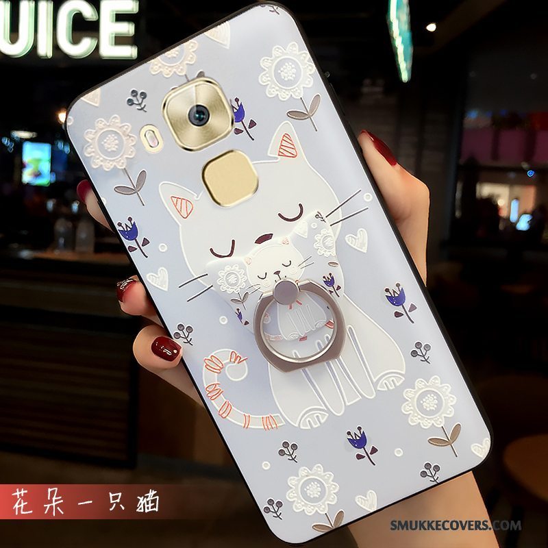 Etui Huawei G9 Plus Cartoon Lyseblå Frisk, Cover Huawei G9 Plus Silikone Lille Sektion Trend