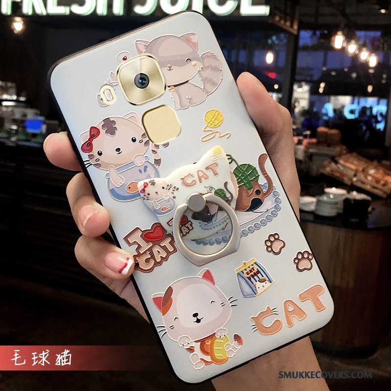 Etui Huawei G9 Plus Cartoon Lyseblå Frisk, Cover Huawei G9 Plus Silikone Lille Sektion Trend