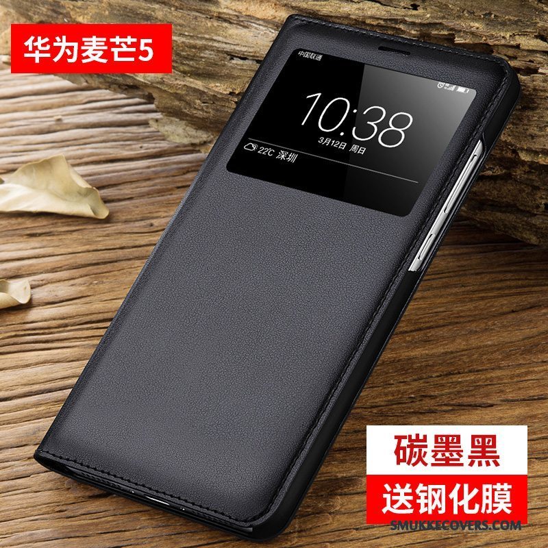 Etui Huawei G9 Plus Folio Telefonanti-fald, Cover Huawei G9 Plus Tasker Guld