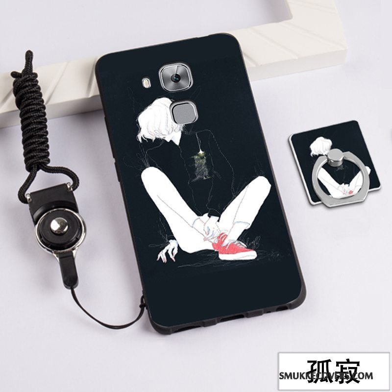 Etui Huawei G9 Plus Kreativ Anti-fald Lyserød, Cover Huawei G9 Plus Silikone Telefonhængende Ornamenter