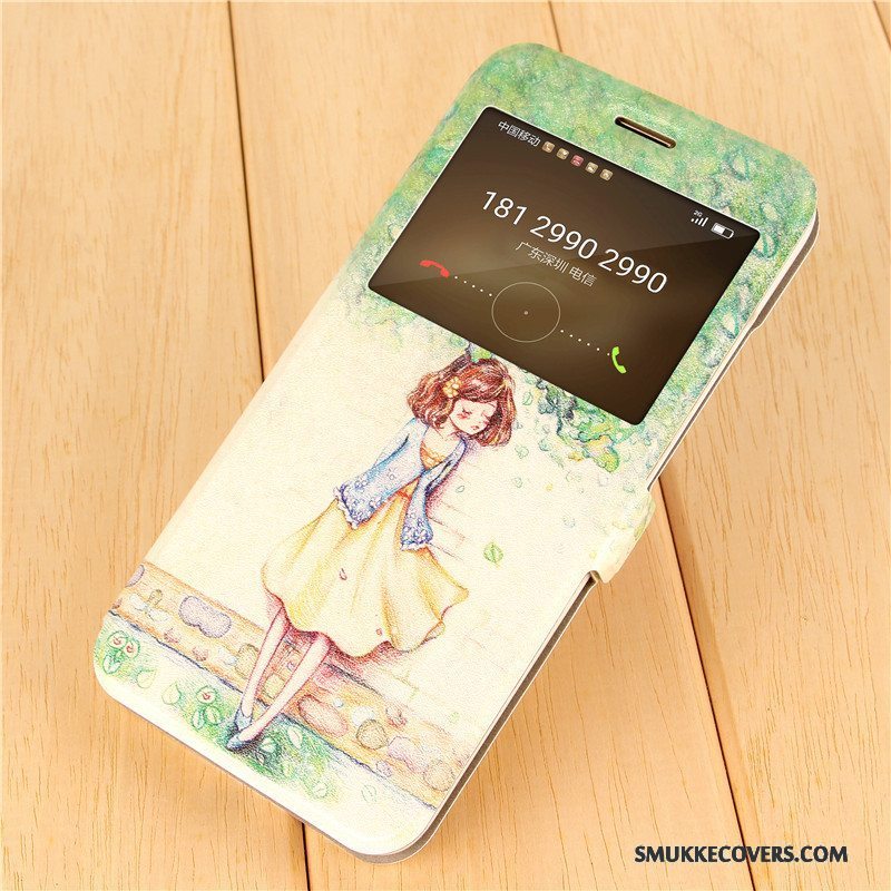 Etui Huawei G9 Plus Kreativ Smuk Lilla, Cover Huawei G9 Plus Læder Anti-fald Telefon