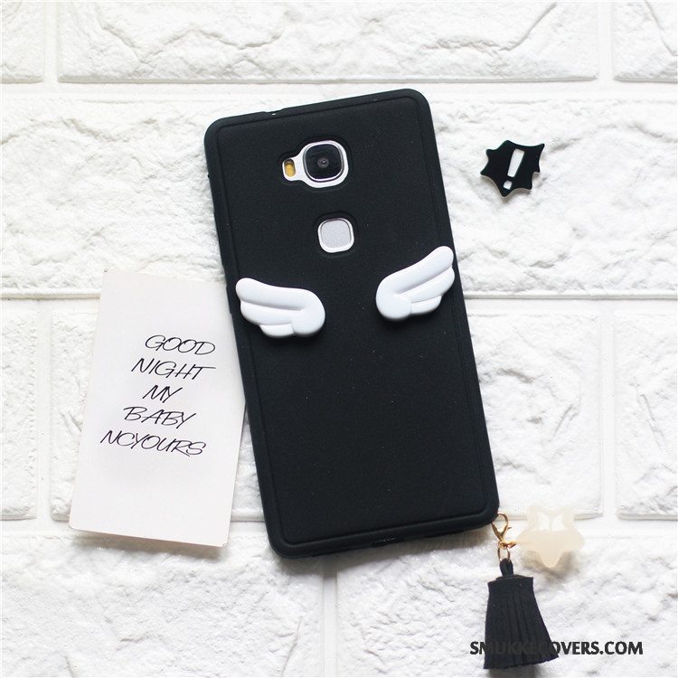 Etui Huawei G9 Plus Kreativ Tassel Telefon, Cover Huawei G9 Plus Silikone Smuk Sort