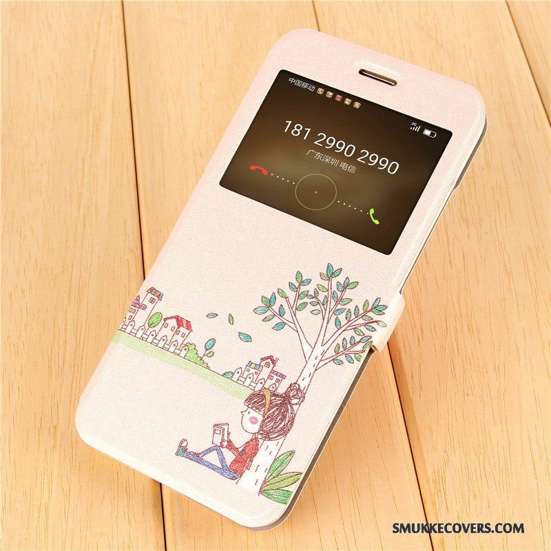 Etui Huawei G9 Plus Læder Anti-fald Lilla, Cover Huawei G9 Plus Beskyttelse Smuk Telefon