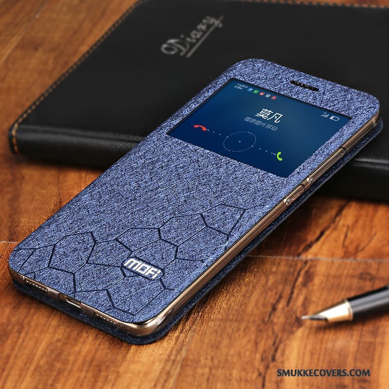 Etui Huawei G9 Plus Læder Anti-fald Telefon, Cover Huawei G9 Plus Beskyttelse Hvid Sølv