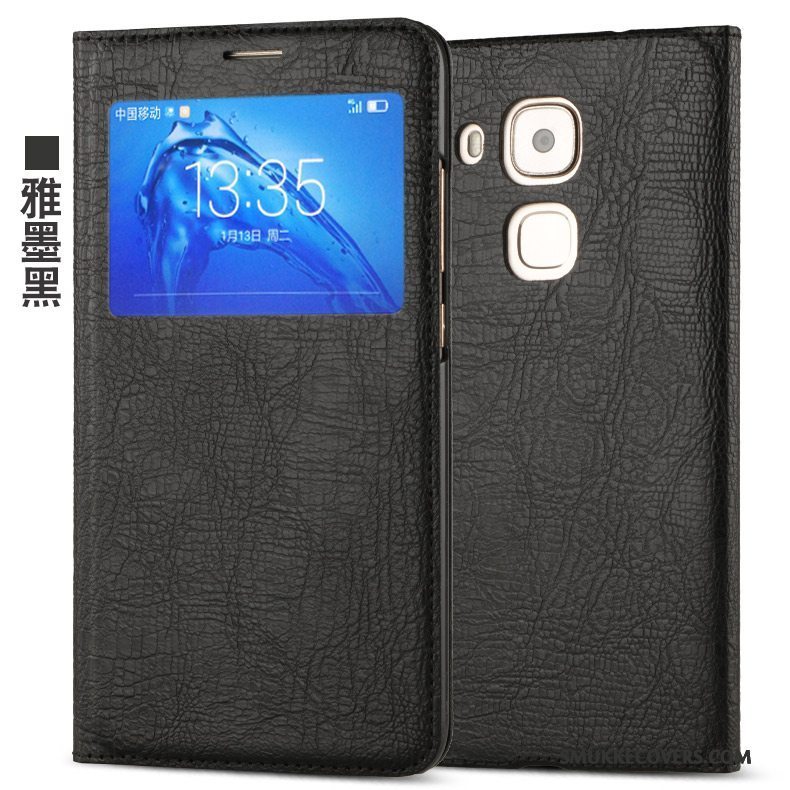 Etui Huawei G9 Plus Læder Anti-fald Telefon, Cover Huawei G9 Plus Folio Lilla