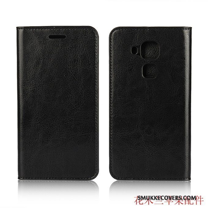 Etui Huawei G9 Plus Læder Anti-fald Telefon, Cover Huawei G9 Plus Folio Rød