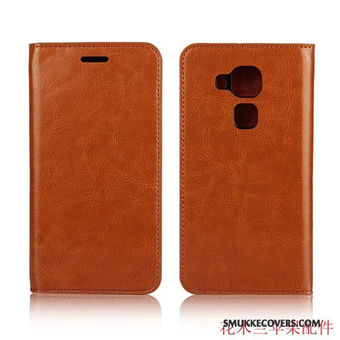 Etui Huawei G9 Plus Læder Anti-fald Telefon, Cover Huawei G9 Plus Folio Rød