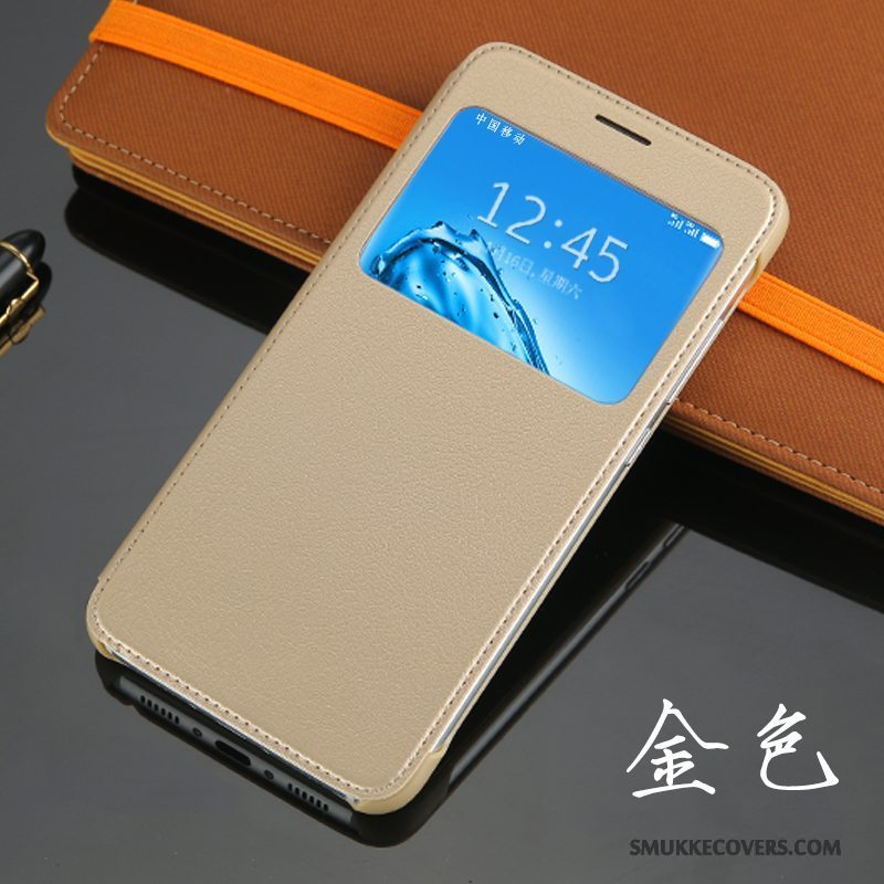 Etui Huawei G9 Plus Læder Dragon Rosa Guld, Cover Huawei G9 Plus Folio Anti-fald Telefon
