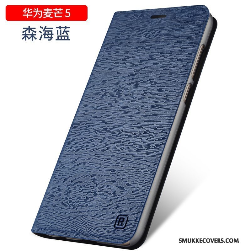 Etui Huawei G9 Plus Læder Telefoncyan, Cover Huawei G9 Plus Folio Anti-fald