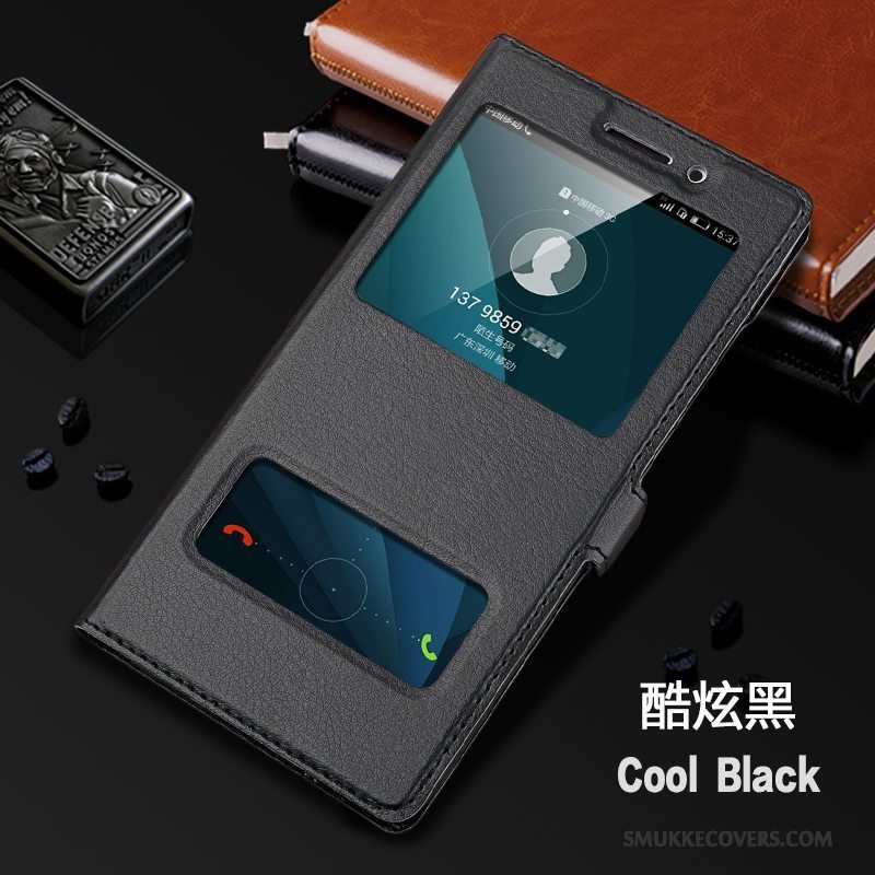Etui Huawei G9 Plus Læder Telefonguld, Cover Huawei G9 Plus Beskyttelse