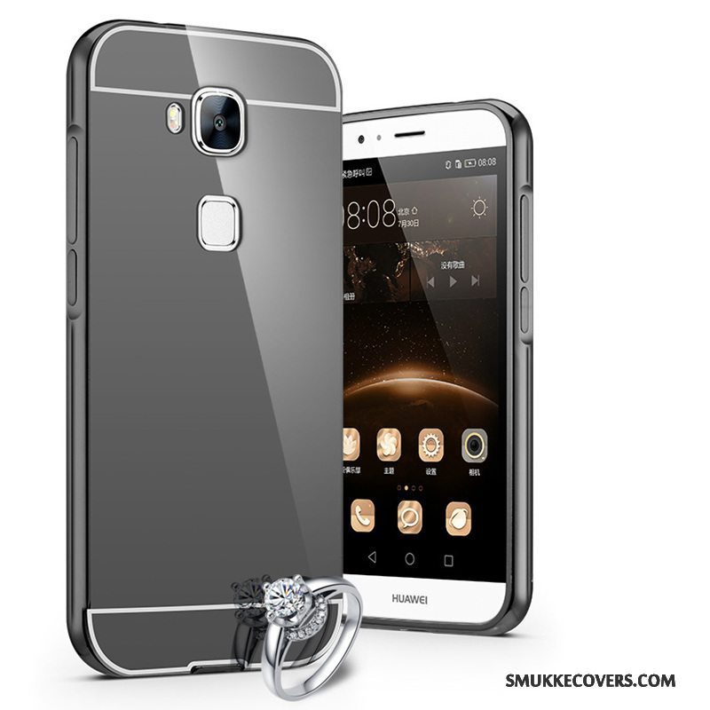 Etui Huawei G9 Plus Metal Telefonhård, Cover Huawei G9 Plus Beskyttelse Sort Ramme