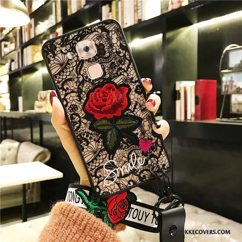 Etui Huawei G9 Plus Silikone Blomster Hvid, Cover Huawei G9 Plus Tasker Anti-fald Trend